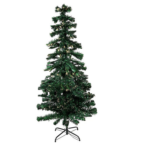 Árvore de Natal 180 cm fibras ópticas branco quente 3