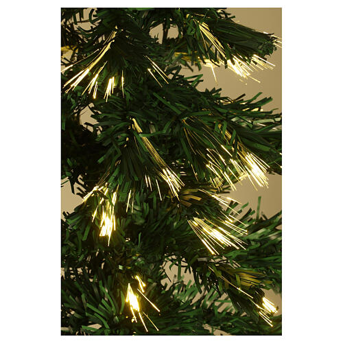 Árvore de Natal 180 cm fibras ópticas branco quente 6