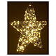 Estrella 3D gotas de led blanco cálido 80x80 cm de colgar s4