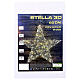 Estrella 3D gotas de led blanco cálido 80x80 cm de colgar s10