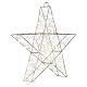 Estrela 3D para pendurar 80x80 cm gotas LED branco quente s3