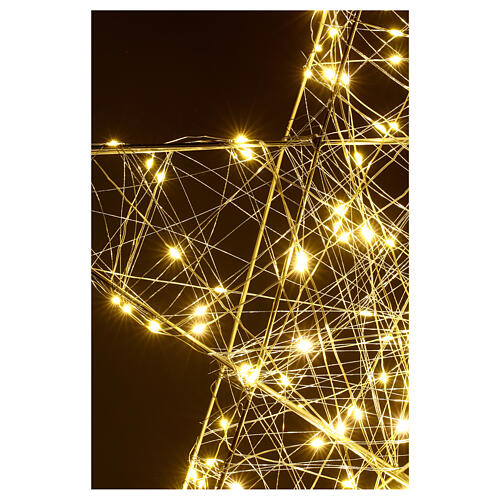 3D LED star with warm white drops 80x80 cm for hanging 2