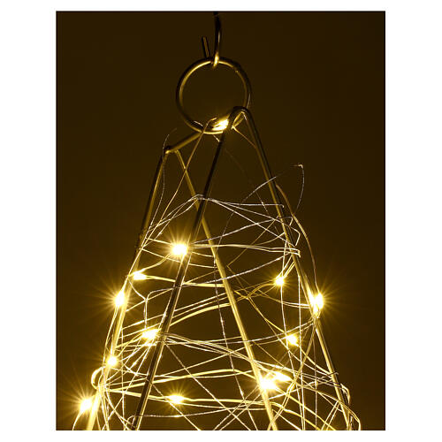 3D LED star with warm white drops 80x80 cm for hanging 6