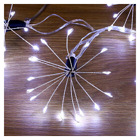 Luzes de Natal com 24 tufos luminosos 4,6 m nano LEDs branco frio