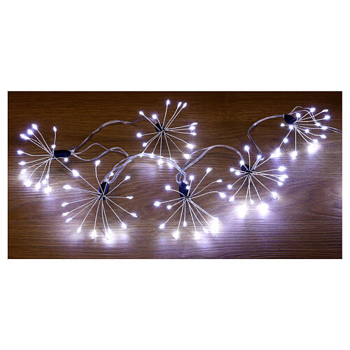 Luzes de Natal com 24 tufos luminosos 4,6 m nano LEDs branco frio 1