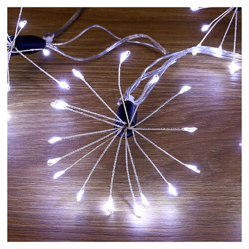 Set of 24 luminous dill tufts 4.6 m ice white nano LED 2