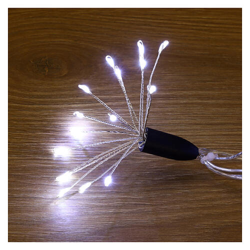 Set of 24 luminous dill tufts 4.6 m ice white nano LED 4