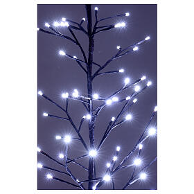 Stilisierter Zweig braun mit kaltweißen LEDs, 150 cm