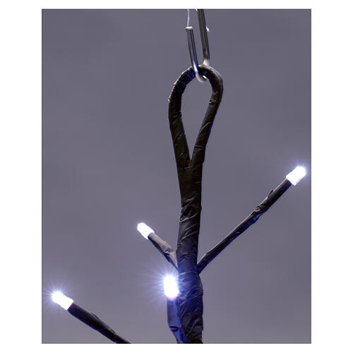 Stilisierter Zweig braun mit kaltweißen LEDs, 150 cm 9