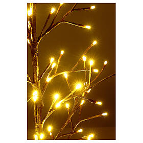 Stilisierter Zweig braun mit warmweiß LEDs, 150 cm