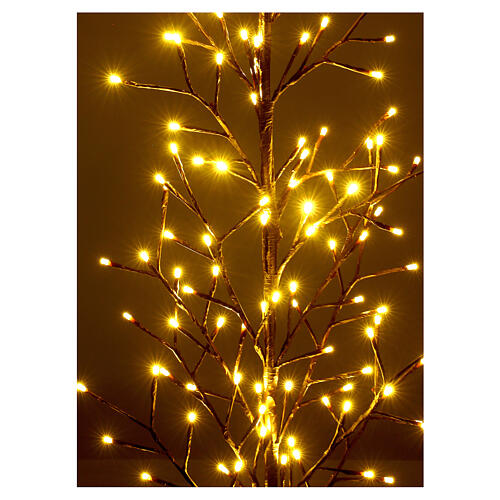 Stilisierter Zweig braun mit warmweiß LEDs, 150 cm 7