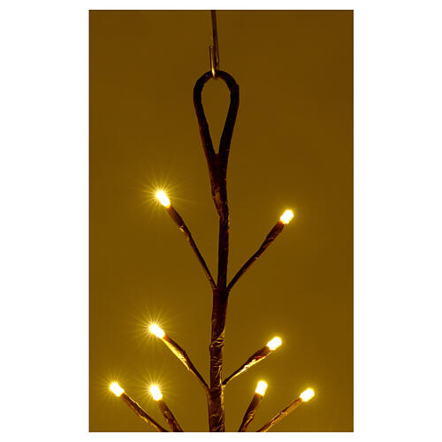 Branche stylisée marron h 150 cm avec LEDs blanc chaud 8