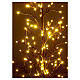 Branche stylisée marron h 150 cm avec LEDs blanc chaud s7