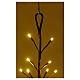 Branche stylisée marron h 150 cm avec LEDs blanc chaud s8