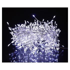 Cluster of 360 nano-LED lights, cold white, 6 m, with timer and light modes