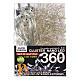 Cluster of 360 nano-LED lights, cold white, 6 m, with timer and light modes s5