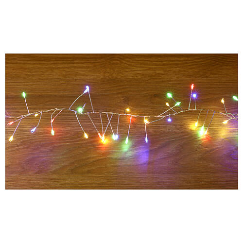 Cluster of 360 nano-LED lights, multicoloured, 6 m, with timer and light modes 2