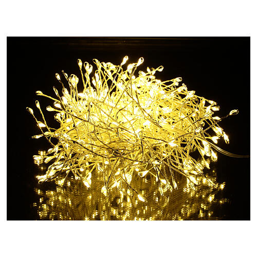 Guirlande lumineuse touffue 360 nano-LEDs blanc chaud 6 m minuteur et jeux de lumières 1