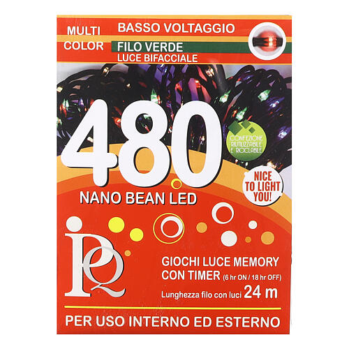 480 nano bean led giochi luce e timer multicolore 5