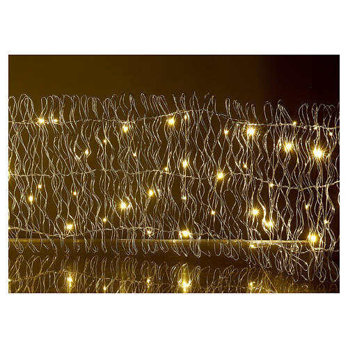 Light belt 2 m, silver metal, 120 white nano-LEDs, Christmas tree base cover 2