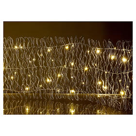 Fascia 2 m metallo argento 120 nano led bianco copribase albero