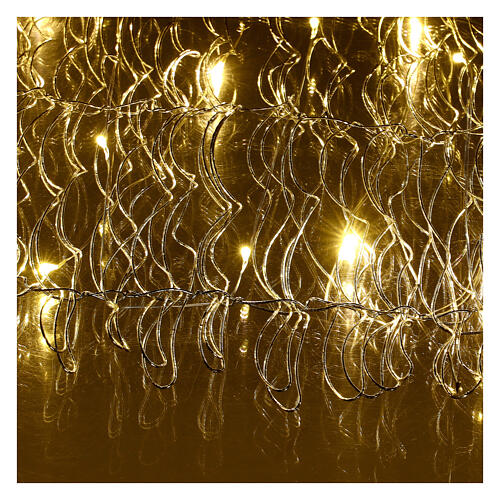 LED Christmas tree skirt 2 m silver metal band 120 nano white lights 3