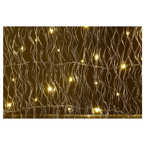 LED Christmas tree skirt 2 m silver metal band 120 nano white lights 5