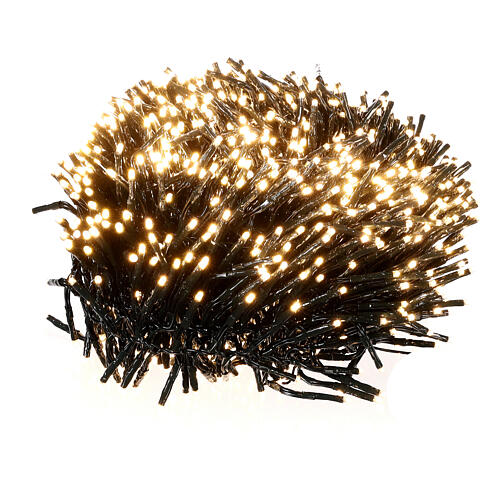 Cluster of 760 LED lights, warm white, 10 m, with timer and light modes 3