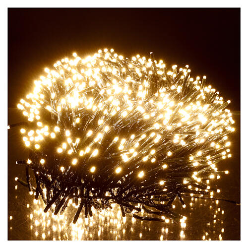 Guirlande lumineuse dense 760 nano-LEDs blanc chaud 10 m minuteur