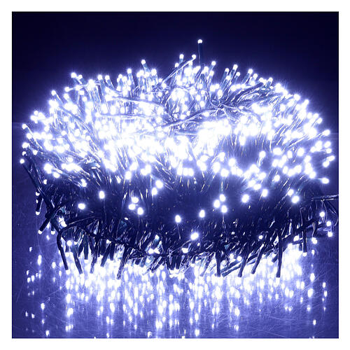 Cold white string lights 1520 LED clusters 20 m timer and light options 1