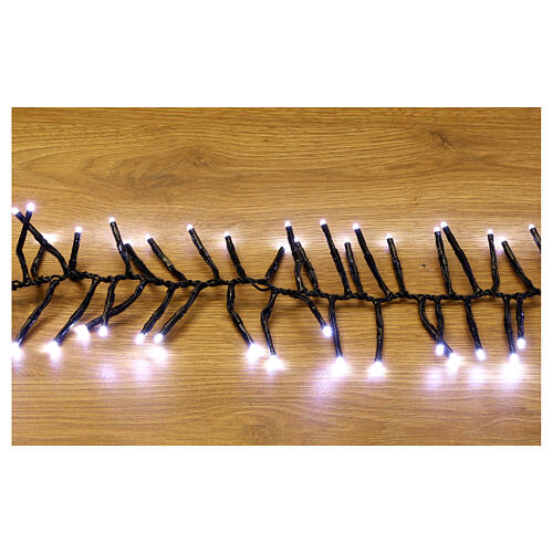 Cold white string lights 1520 LED clusters 20 m timer and light options 2