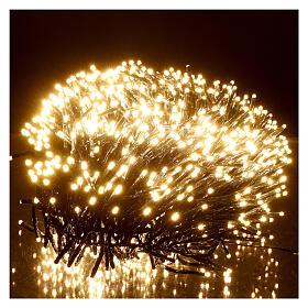 Guirlande lumineuse dense 1520 nano-LEDs blanc chaud 20 m minuteur et jeux de lumières