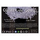 Cluster of 500 LED drops, cold white, 10 m, timer and light modes, copper pliable cable s7