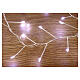 Guirlande lumineuse touffue 500 gouttes LEDs blanc froid 10 m minuteur et jeux de lumières câble cuivre pliable s3