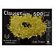 Cluster of 500 LED drops, warm white, 10 m, timer and light 
modes, copper pliable cable s6