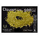 Cluster 500 warm white LEDs drops 10 m timer and plays moldable copper cable s6