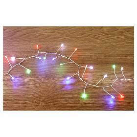 Cluster of 500 LED drops, multicoloured, 10 m, timer and light 
modes, copper pliable cable