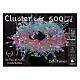 Cluster of 500 LED drops, multicoloured, 10 m, timer and light 
modes, copper pliable cable s7