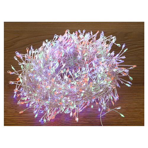 Cluster 500 gotas de led multicolor 10 m temporizador y juegos de luz cable cobre moldeable 1