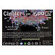 Cluster 500 gotas de led multicolor 10 m temporizador y juegos de luz cable cobre moldeable s6