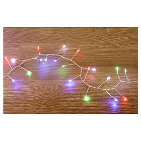 Cluster 500 drops of multicolored led 10 m timer and light effects mouldable copper cable