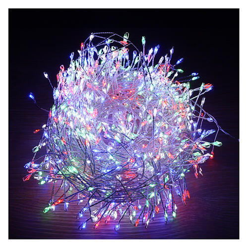 Cluster 1000 gotas de led cable cobre 20 m temporizador y juegos de luz multicolor 4