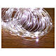 Battery Christmas lights, 100 cold white LED drops, pliable copper cable, 10 m, with remote s4