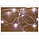 100 gouttes LED blanc froid fil nu cuivre pliable 10 m télécommande à piles s3