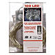 100 gouttes LED blanc froid fil nu cuivre pliable 10 m télécommande à piles s7