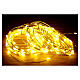 Battery Christmas lights, 100 warm white LED drops, pliable copper cable, 10 m, with remote s4