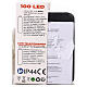 100 drops of warm white LEDs with battery remote control moldable copper wire 10 m s7