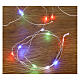 Battery Christmas lights, 100 mutlicoloured LED drops, pliable copper cable, 10 m, with remote s3