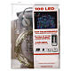 Battery Christmas lights, 100 mutlicoloured LED drops, pliable copper cable, 10 m, with remote s5