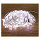 Battery Christmas lights, 200 cold white LED drops, pliable copper cable, 20 m, with remote s1